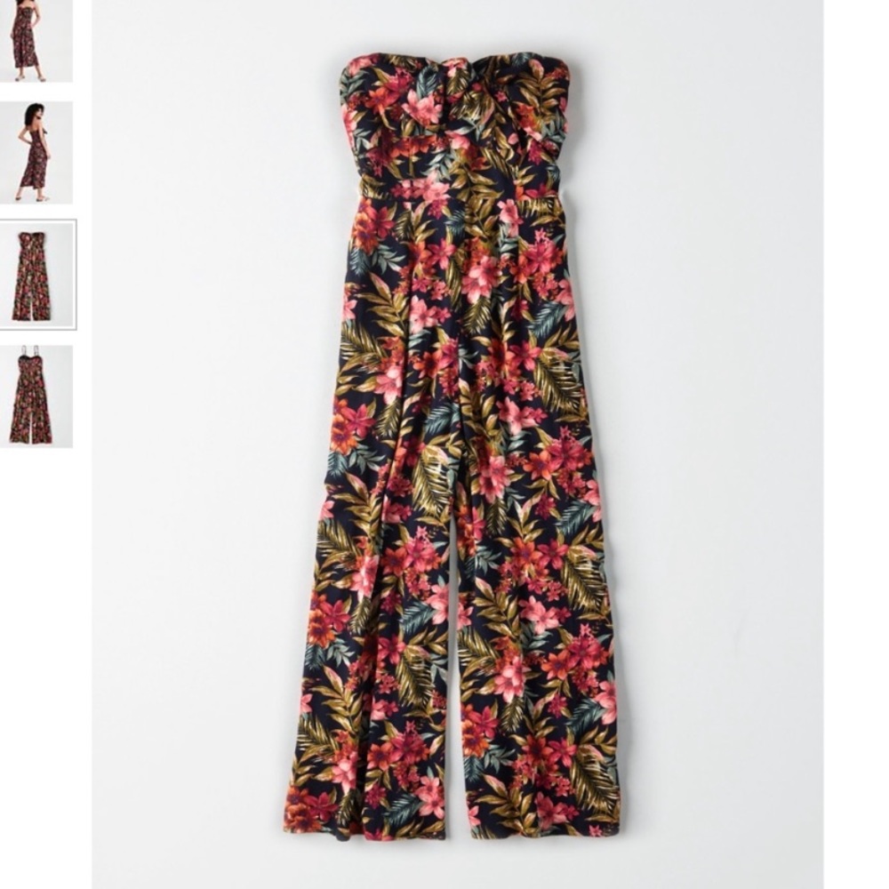 Tropical Print Jumpsuit